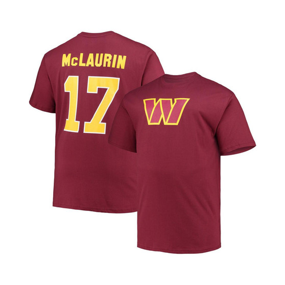 Men's Branded Terry McLaurin Burgundy Washington Commanders Big and Tall Player Name and Number T-shirt