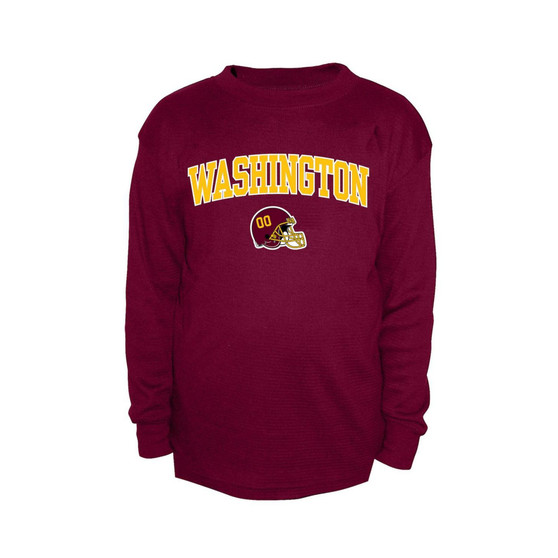 Men's Burgundy Washington Commanders Big and Tall Waffle-Knit Thermal Long Sleeve T-shirt