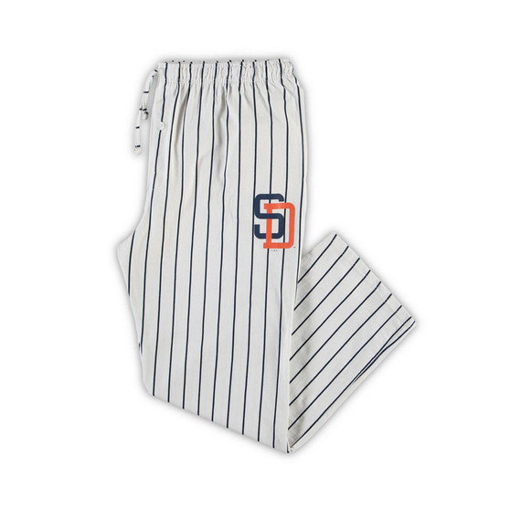 Men's White, Navy San Diego Padres Big and Tall Pinstripe Sleep Pants