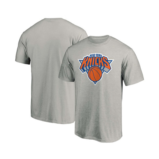 Men's Gray New York Knicks Primary Team Logo T-shirt