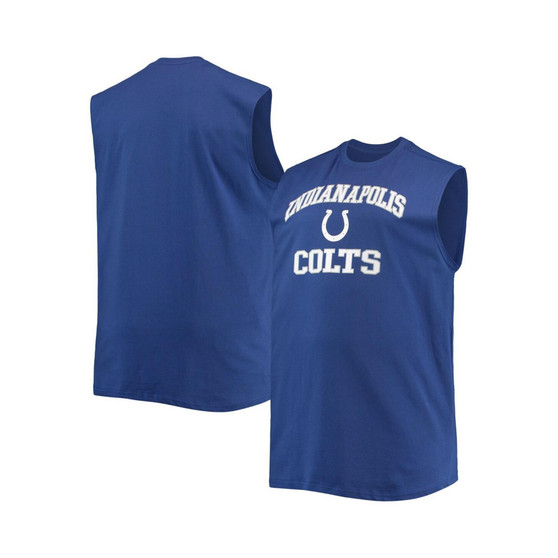 Men's Royal Indianapolis Colts Big and Tall Muscle Tank Top