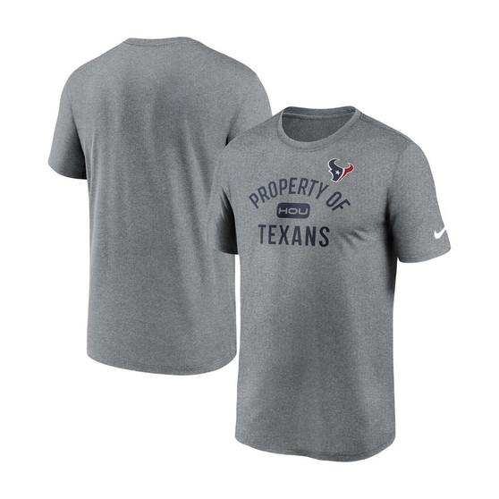 Men's Heather Charcoal Houston Texans Property Of Legend Performance T-shirt