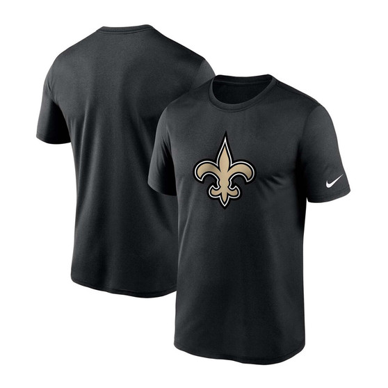 Men's Big and Tall Black New Orleans Saints Logo Essential Legend Performance T-shirt
