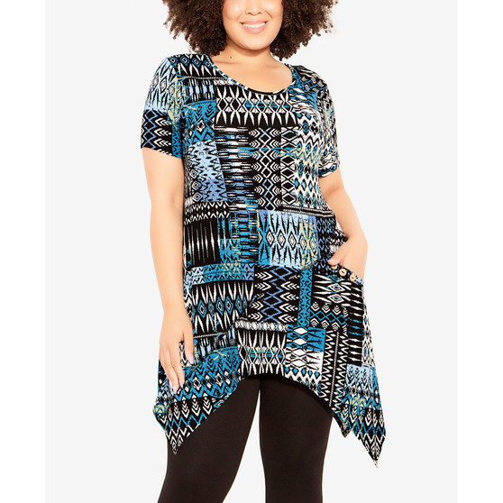 Plus Size Frida Pocket Print Tunic