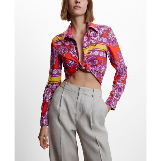 Women's Bow Printed Shirt