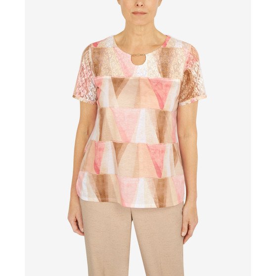 Women's Stained Glass Keyhole Top