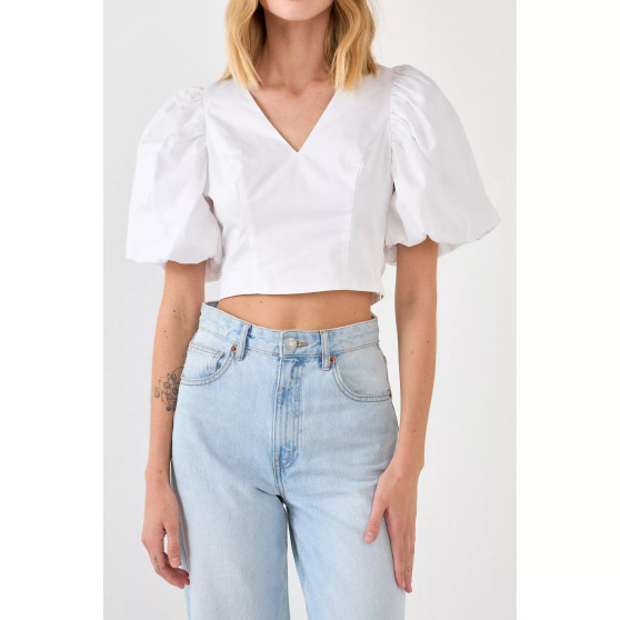 Women's Scrunchie Back Tied Top