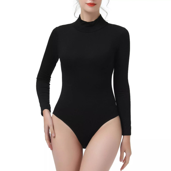 Women's Turtleneck Long Sleeve Bodysuit Top