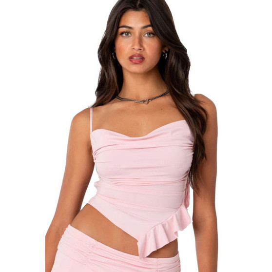 Women's Nala Asymmetric Ruffle Top