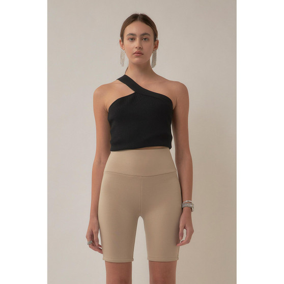 Women's Asymmetrical One-Shoulder Knit Tank Top