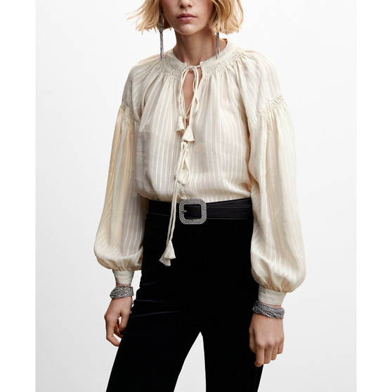 Women's Tassel Detail Boho Blouse
