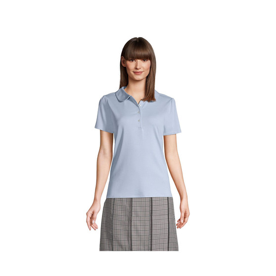 School Uniform Women's Short Sleeve Peter Pan Collar Polo Shirt