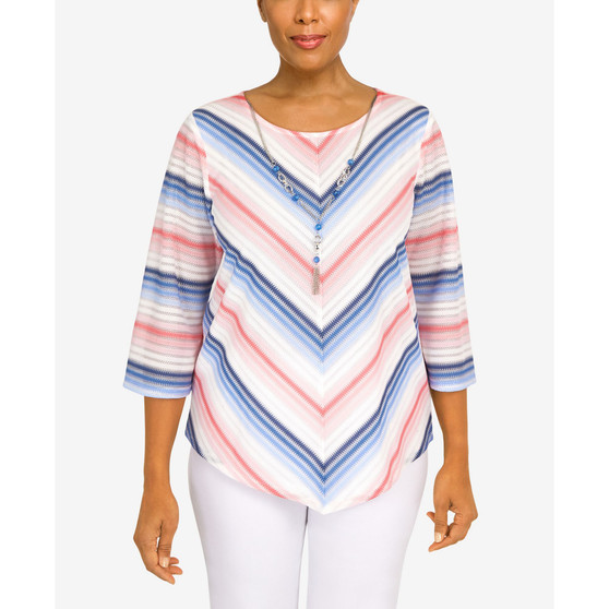Women's Peace of Mind Chevron 3/4 Sleeve Top
