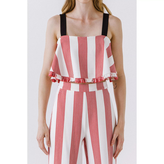 Women's Stripe Crop Top