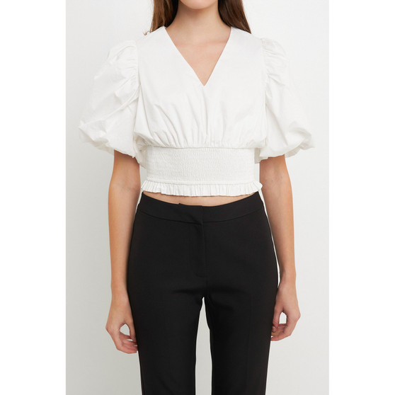 Women's Smocked waist Top