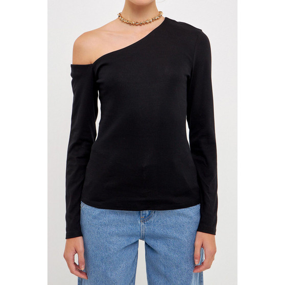 Women's Asymmetric Soft Knit Top