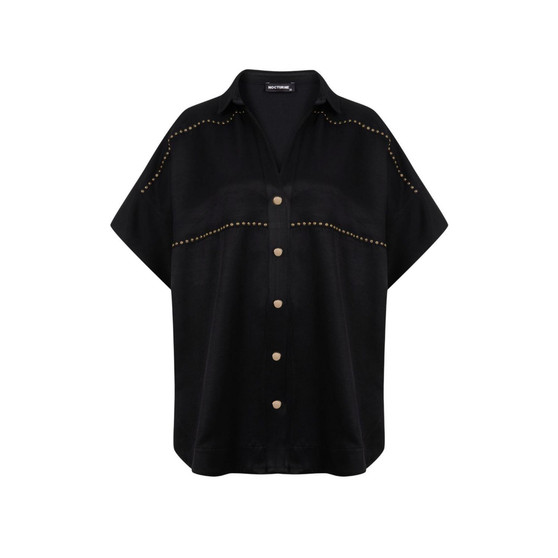 Women's Flat Studded Oversized Shirt