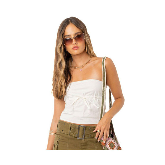 Women's Strapless Crop Top With Under Bust Strap