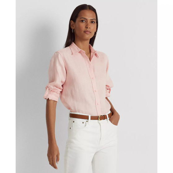 Petite Long Sleeve Buttoned Top