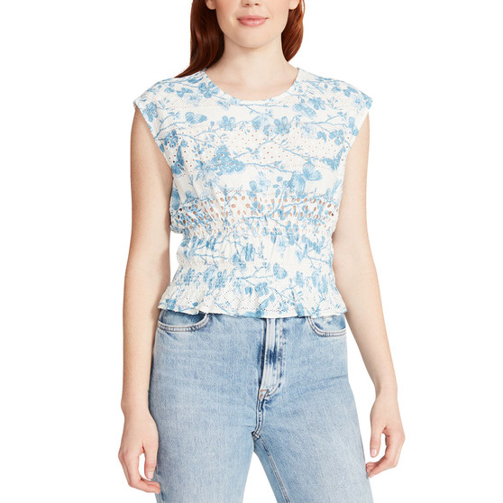 Women's Gabriela Printed Eyelet Top