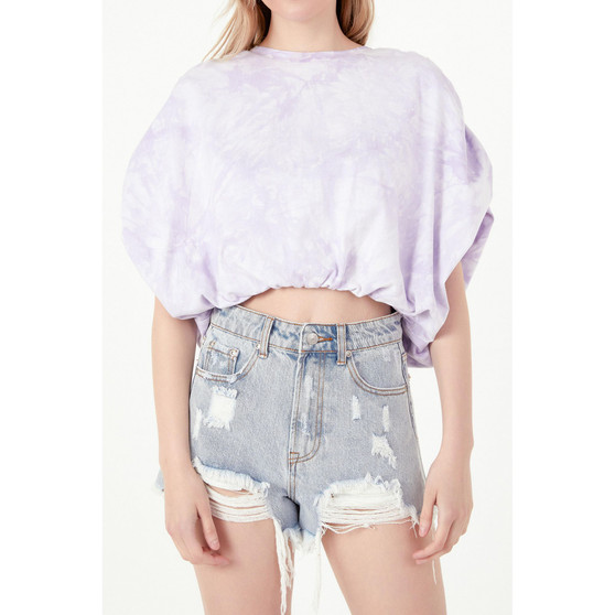 Women's Tie-Dye Knit Balloon Top
