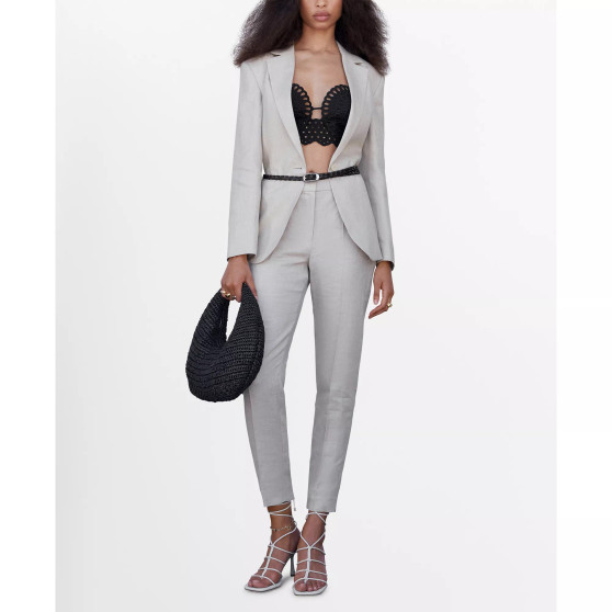 Women's Openwork Knitted Crop Top