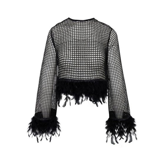 Women's Long Sleeve Mesh Top