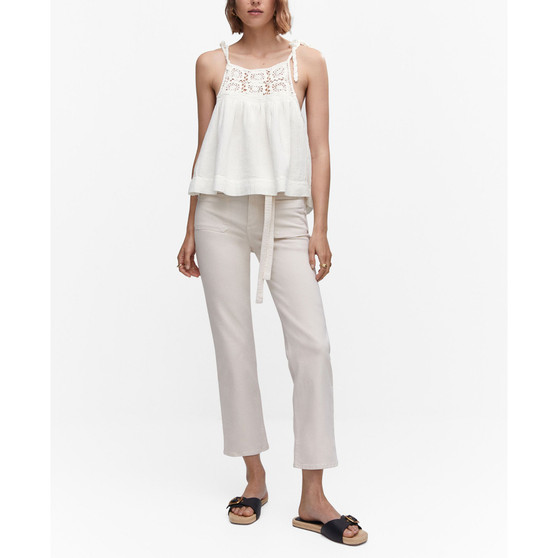 Women's Crochet Panel Top
