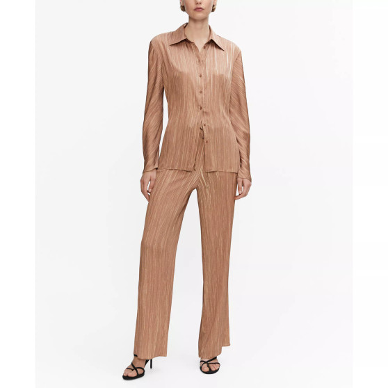 Women's Satin Pleated Shirt