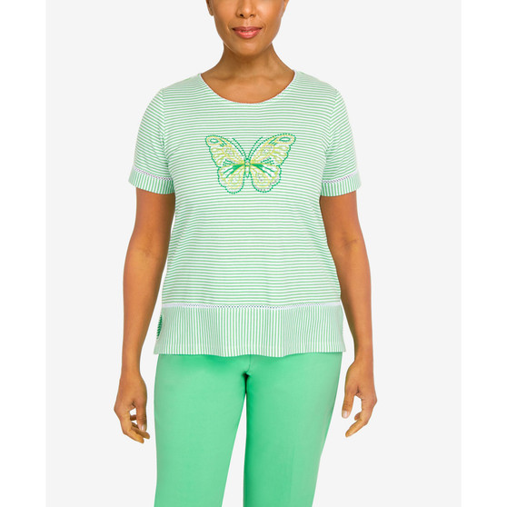 Women's Butterfly Mini Stripe Top