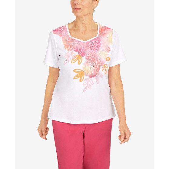 Women's Tie Dye Flowers T-shirt