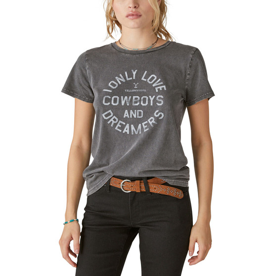 Women's Yellowstone Cowboys And Dreamers Cotton T-Shirt