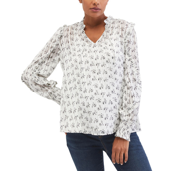 Chiffon Ruffle-Sleeve Maternity Top