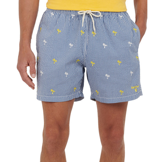 Men's Palm Striped Swim Shorts