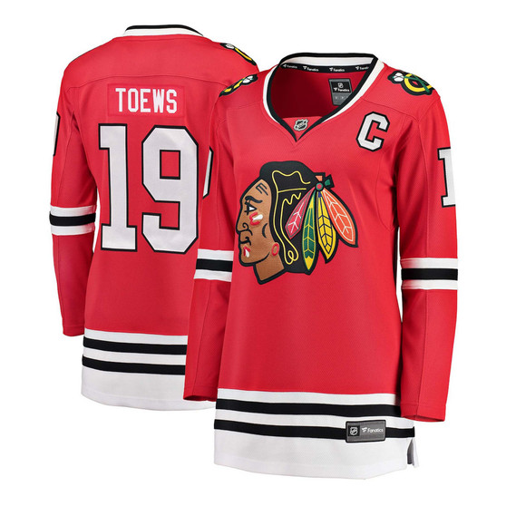 Women's Jonathan Toews Red Chicago Blackhawks Home Breakaway Player Jersey