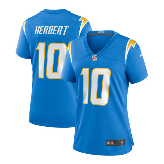 Women's Justin Herbert Powder Blue Los Angeles Chargers Game Jersey