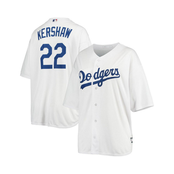 Women's Clayton Kershaw White Los Angeles Dodgers Plus Size Replica Player Jersey