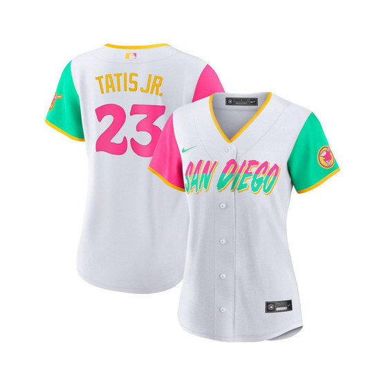 Women's Fernando Tatis Jr. White San Diego Padres 2022 City Connect Replica Player Jersey