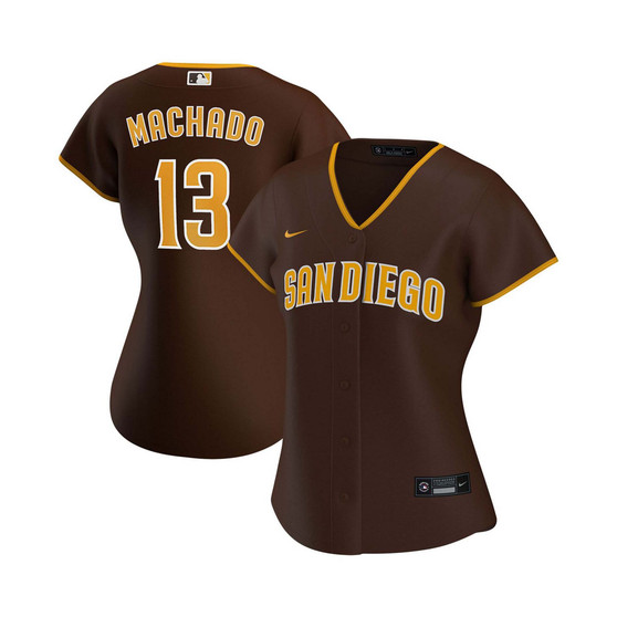 Women's Manny Machado Brown San Diego Padres Road Replica Player Jersey