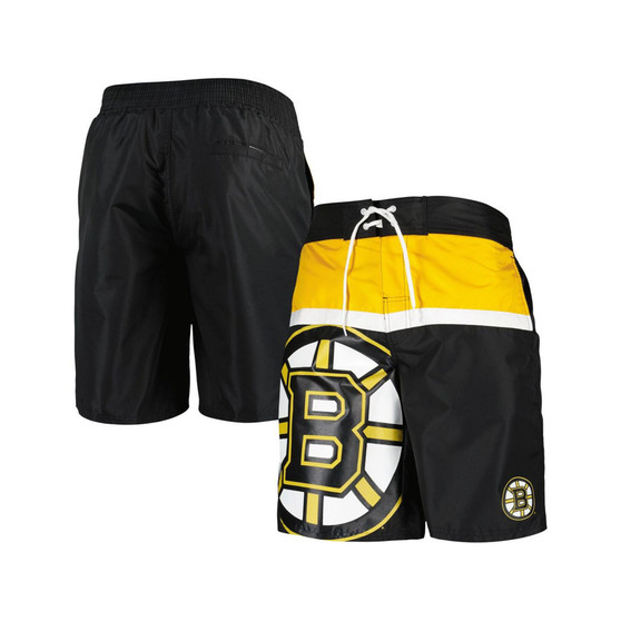 Men's Black Boston Bruins Sea Wind Swim Trunks