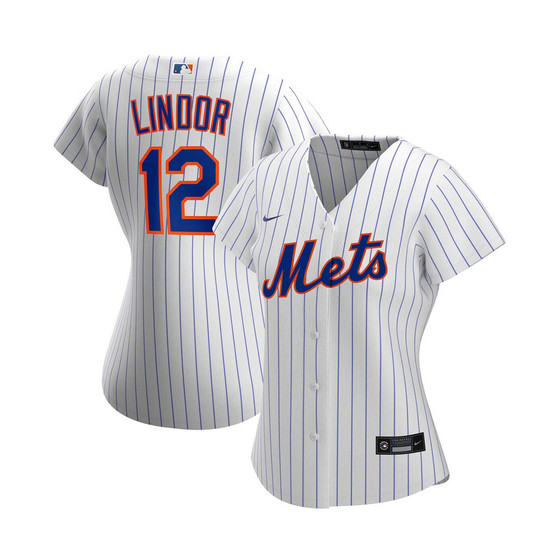 Women's Francisco Lindor White New York Mets Home Replica Player Jersey