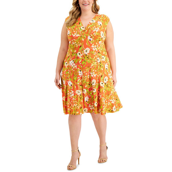 Plus Size Julie Floral A-Line Dress