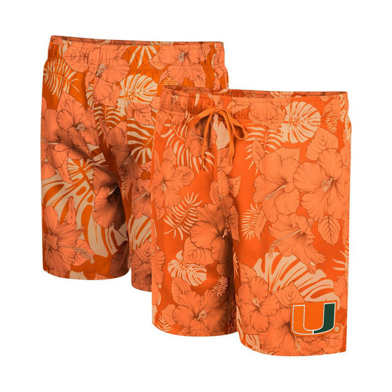 Men's Orange Miami Hurricanes The Dude Swim Shorts