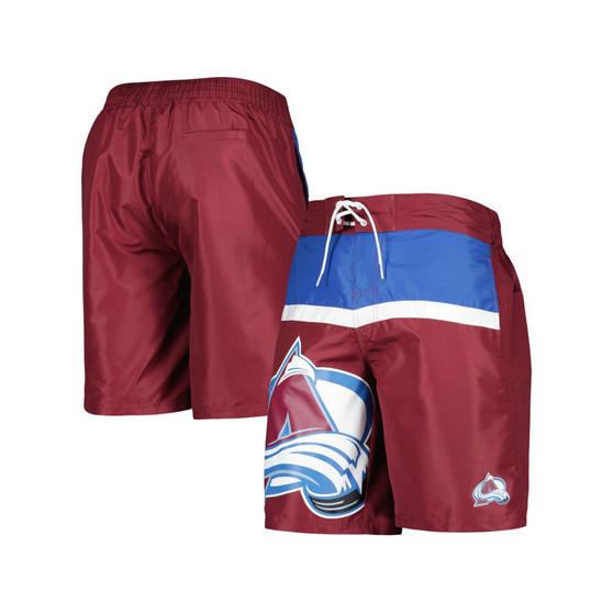 Men's Burgundy Colorado Avalanche Sea Wind Swim Trunks