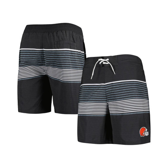 Men's Black Cleveland Browns Coastline Volley Swim Shorts
