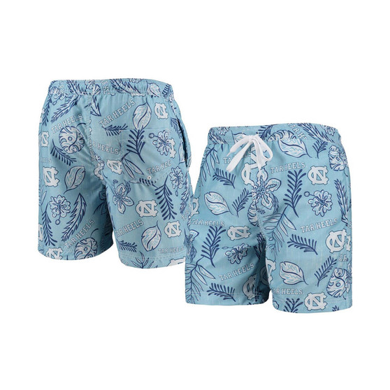 Men's Carolina Blue North Carolina Tar Heels Vintage-Like Floral Swim Trunks