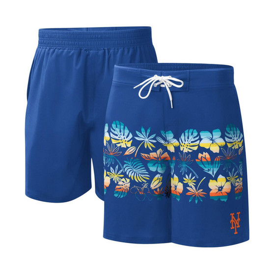 Men's Royal New York Mets Breeze Volley Swim Shorts