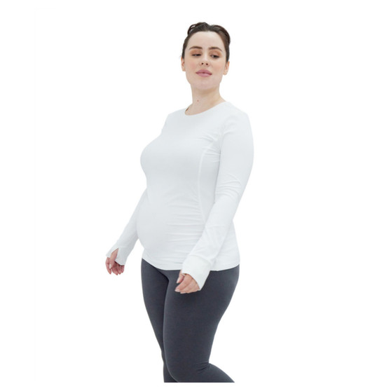 Women's Maternity Active Rib Long Sleeve Tee