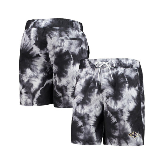 Men's Black Baltimore Ravens Splash Volley Swim Shorts
