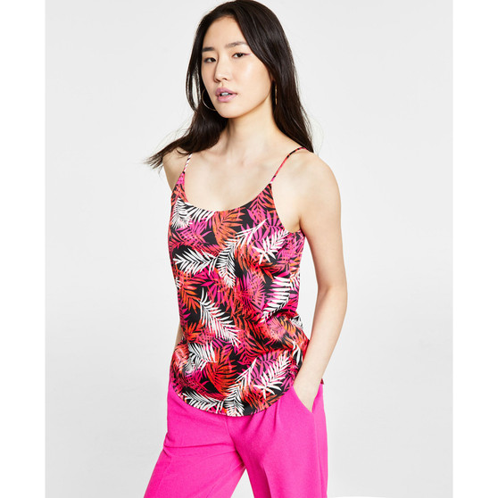 Women's Leaf-Print Scoop-Neck Cami Top, Created for Macy's